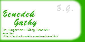 benedek gathy business card